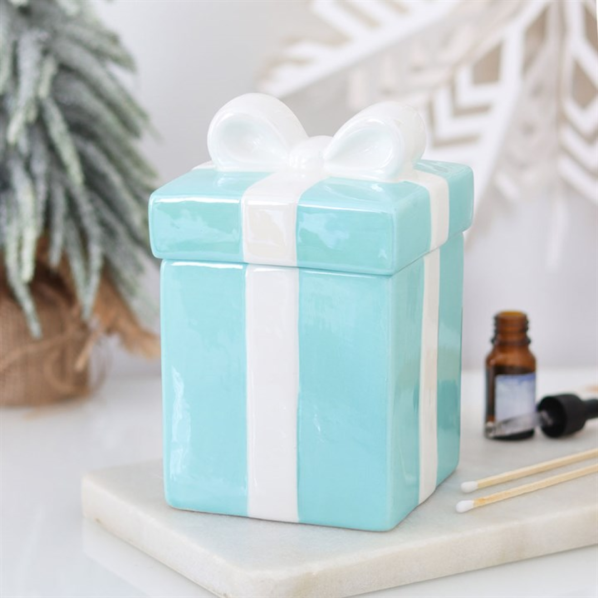 Blue Christmas Present Oil Burner N/A
