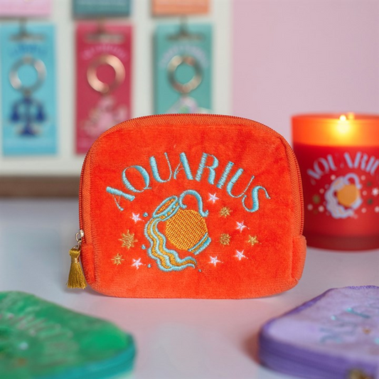 Zodiac Zest Aquarius Velvet Pouch N/A
