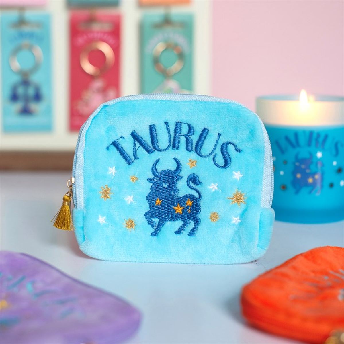 Zodiac Zest Taurus Velvet Pouch N/A