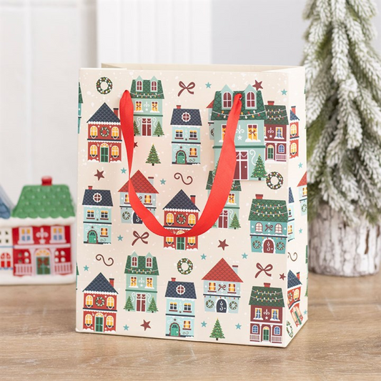 Christmas Street Print Gift Bag N/A