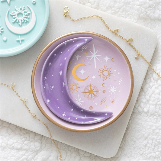 Purple Moon Stacking Trinket Dishes N/A