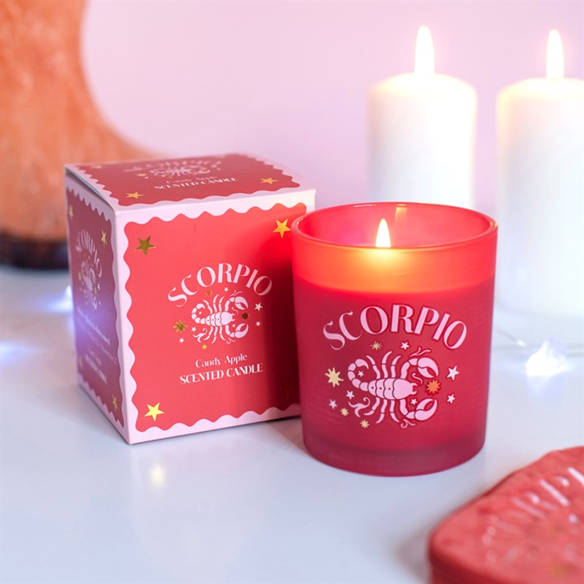 Zodiac Zest Scorpio Candy Apple Candle N/A