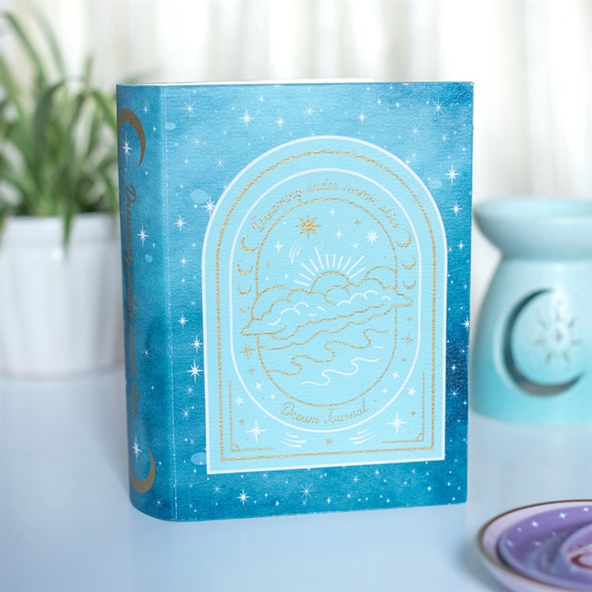 Blue Celestial Book Shaped Storage Box N/A