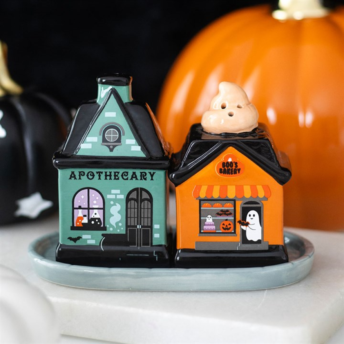 Spooky Street Salt and Pepper Shakers N/A