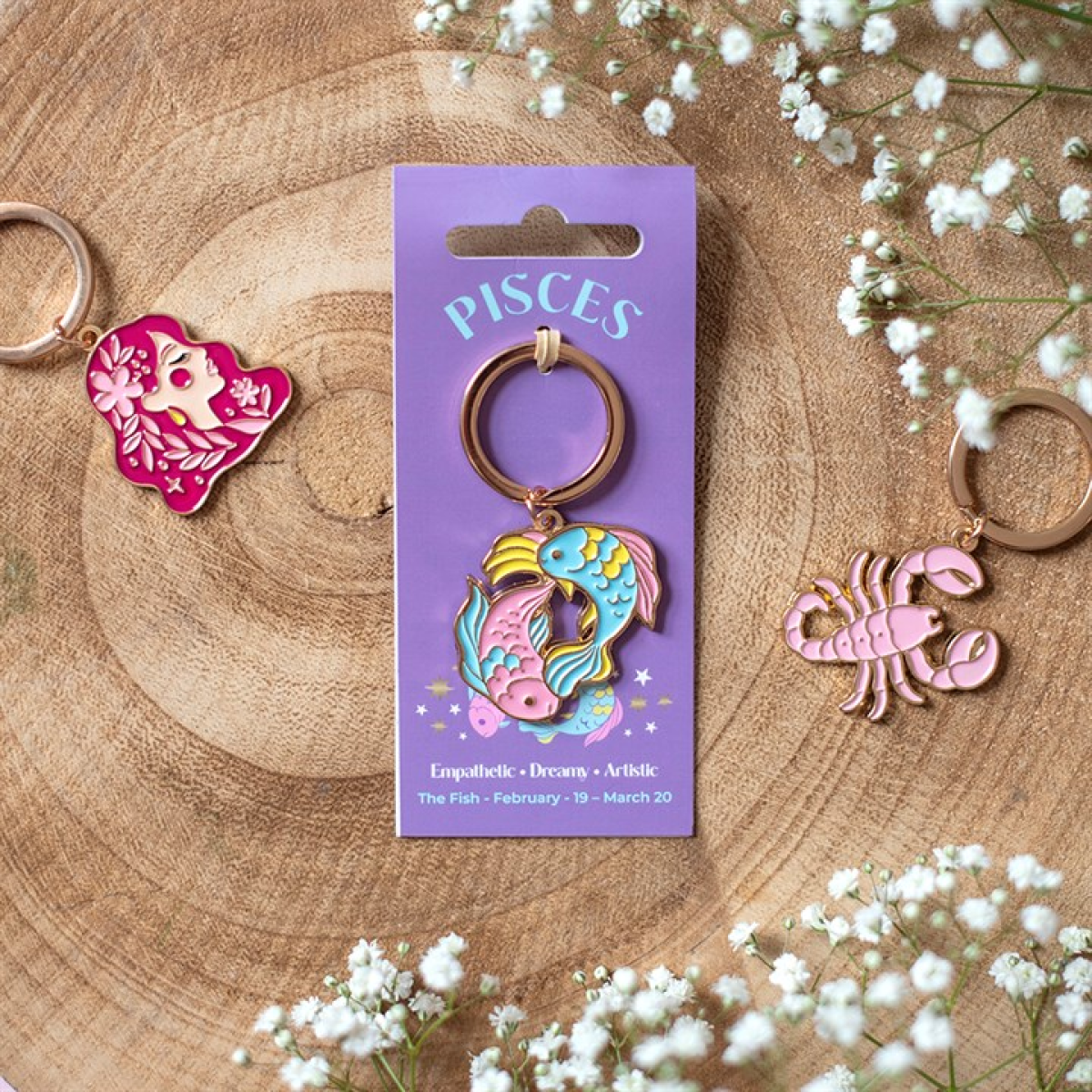 Zodiac Zest Pisces Keyring N/A