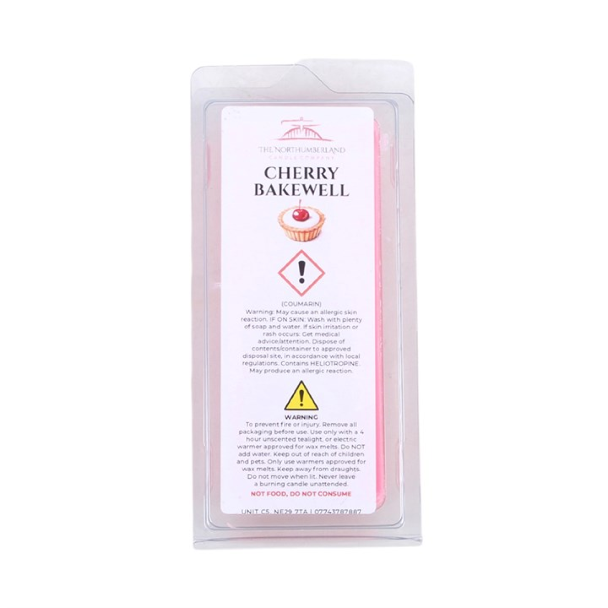 Cherry Bakewell 50g Wax Melt Snap Bar N/A