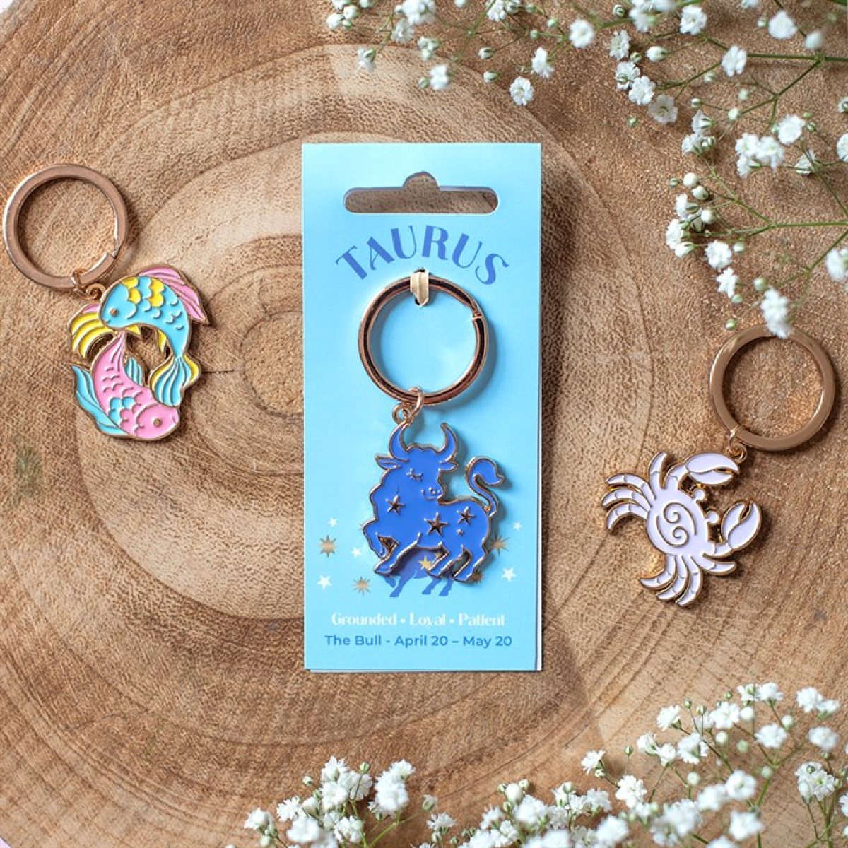Zodiac Zest Taurus Keyring N/A