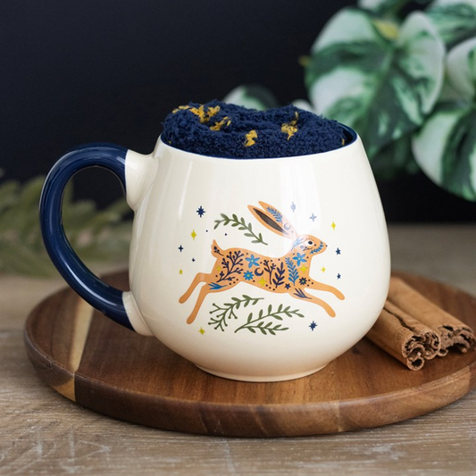 Leaping Hare Mug and Socks Set N/A