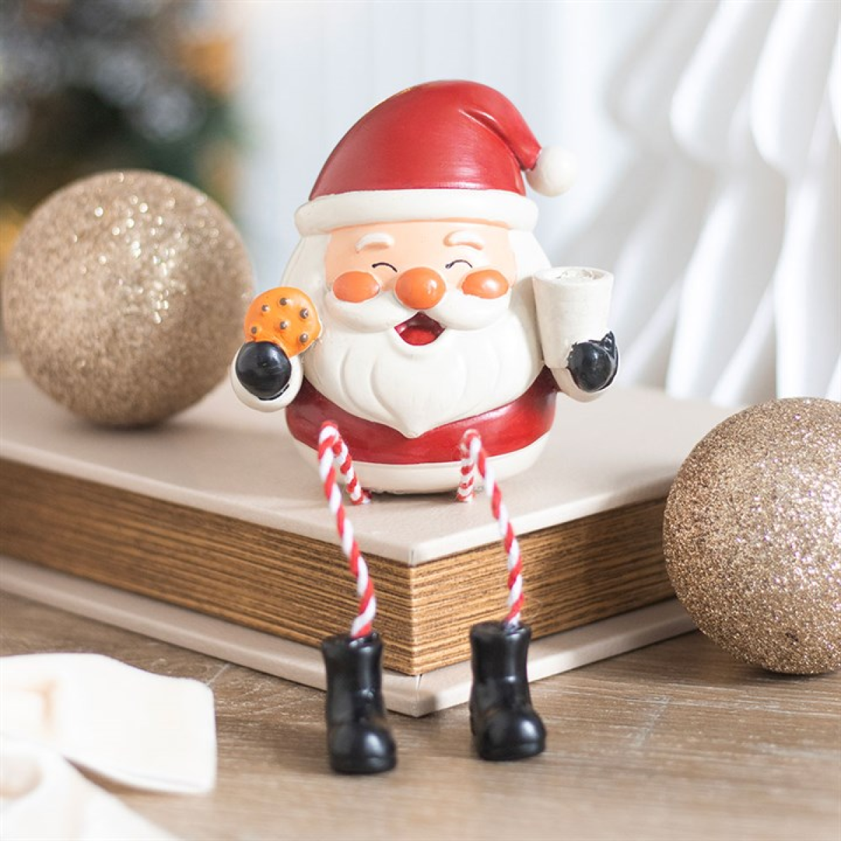 Jolly Santa Christmas Shelf Sitter Ornament N/A
