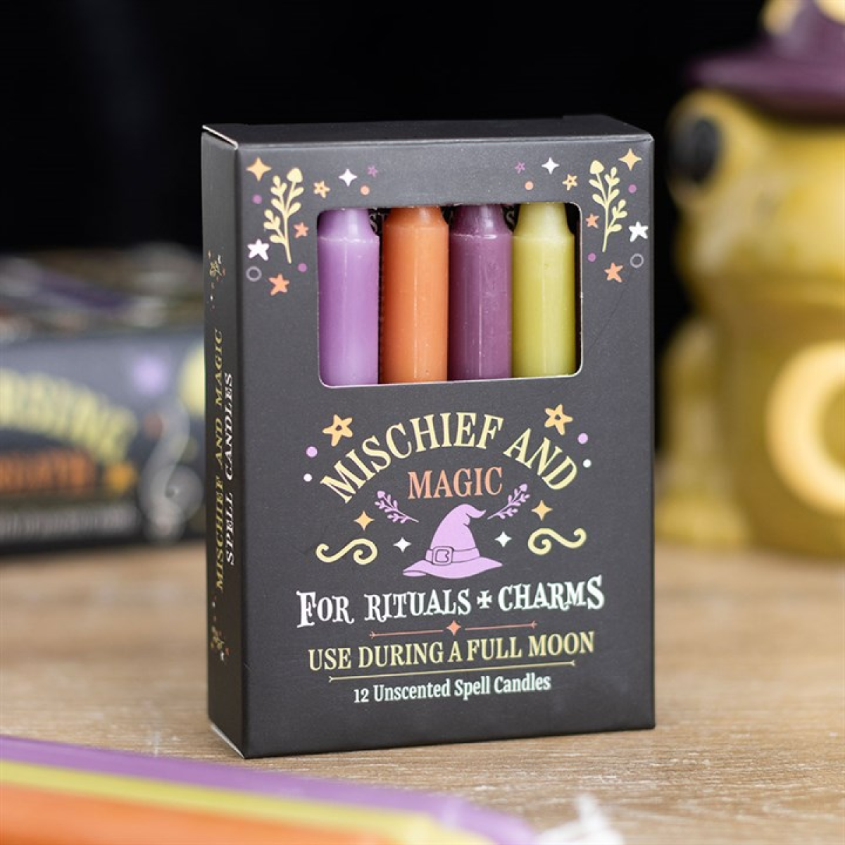 Pack of 12 Mischief and Magic Spell Candles N/A