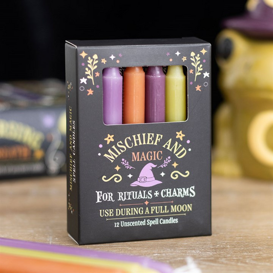 Pack of 12 Mischief and Magic Spell Candles N/A
