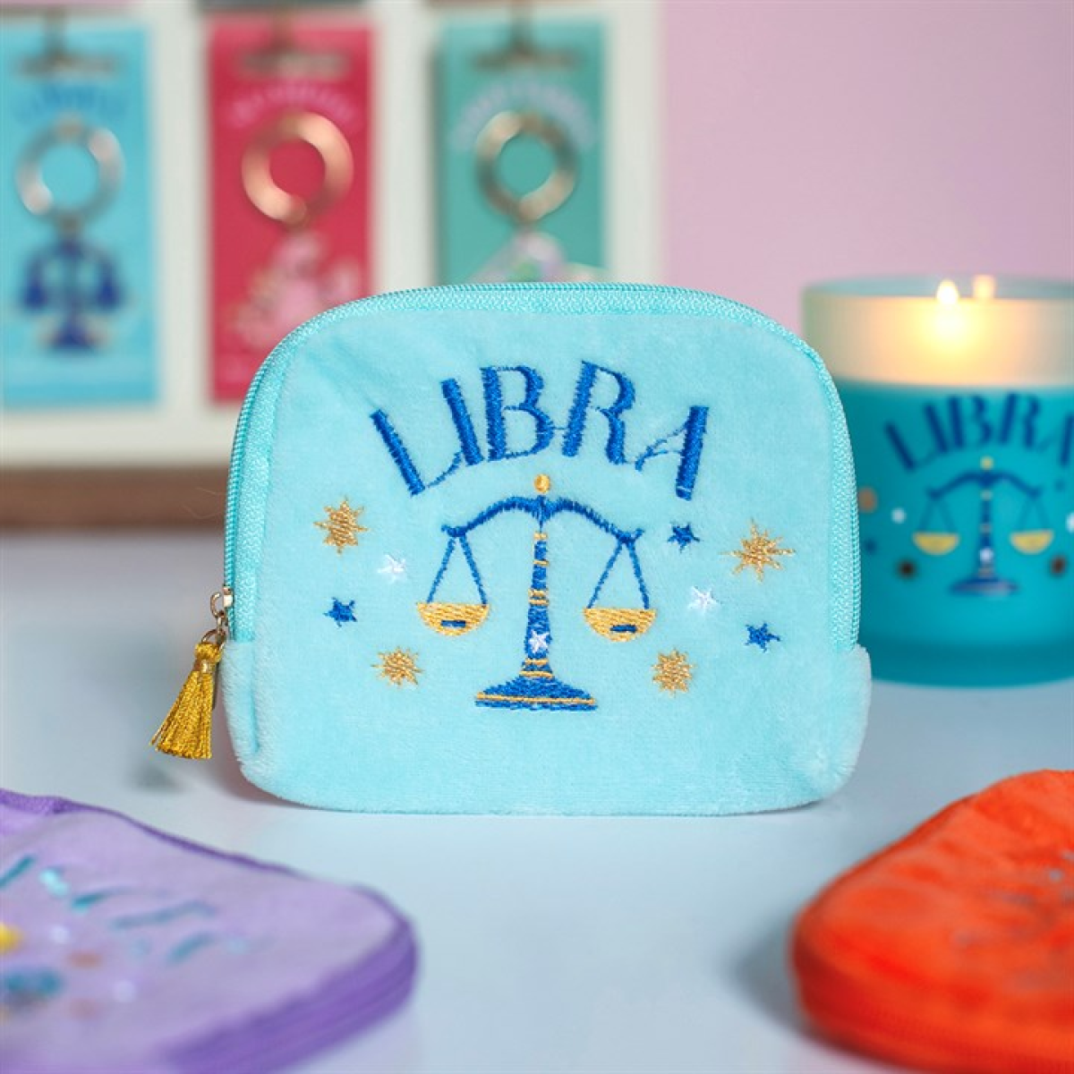 Zodiac Zest Libra Velvet Pouch N/A