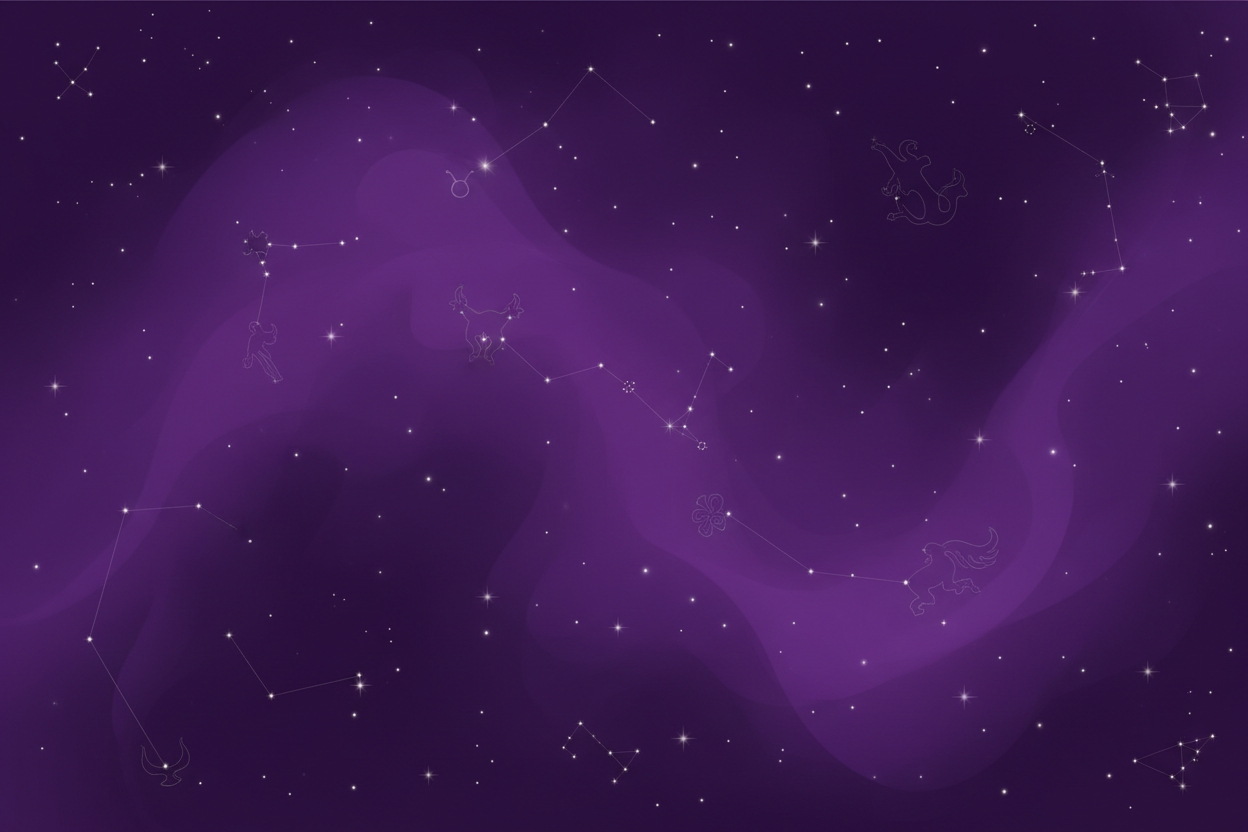 Purple Celestial Banner Background